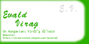 evald virag business card